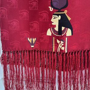 Egyptian Scarf with Fringe!   Cultured Art-to-Wear Museum Wear